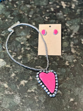 Pink Clay Heart Necklace
