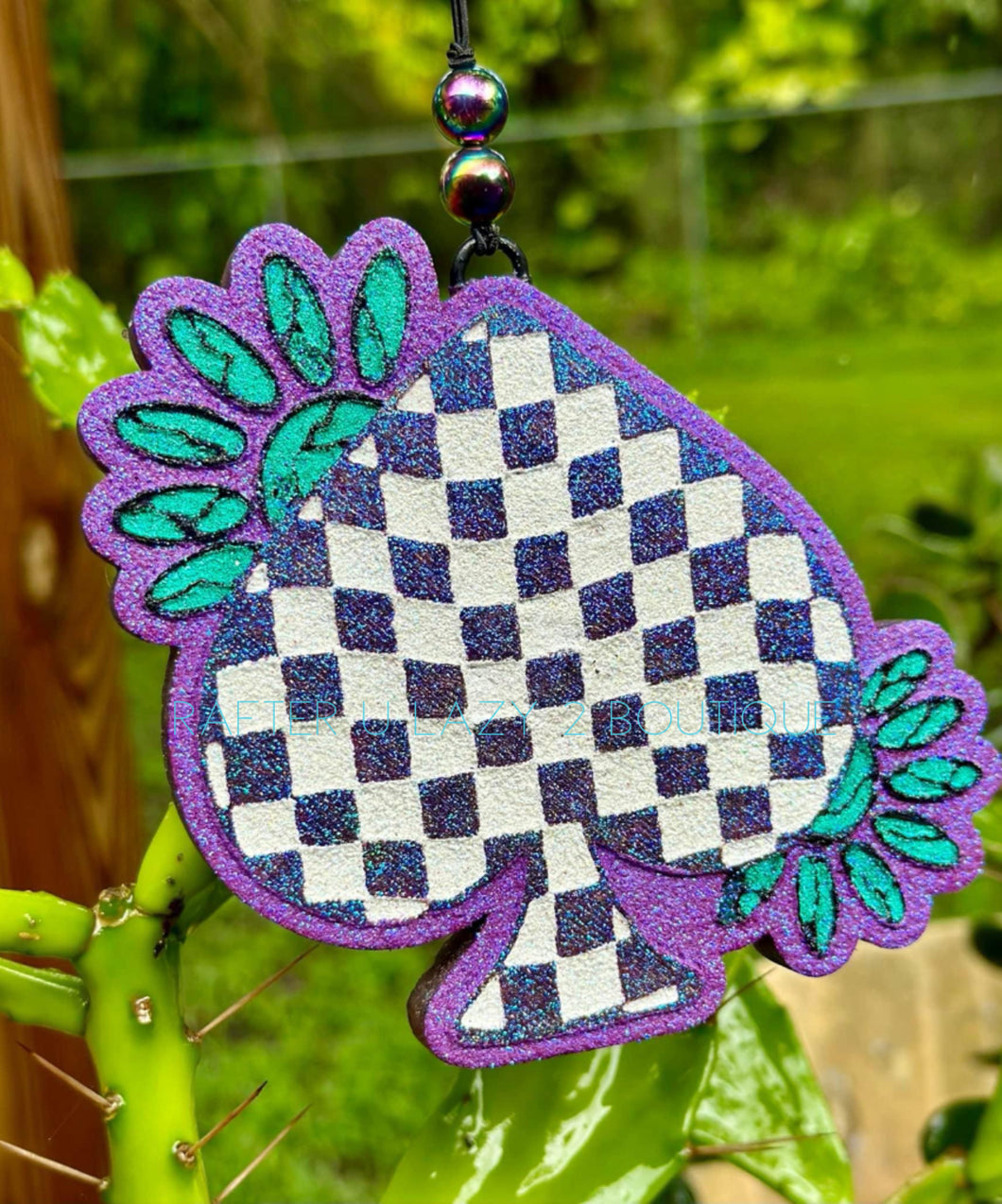 Purple Checkered Spade Freshie