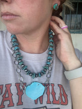 Chain & Turquoise Slab Necklace