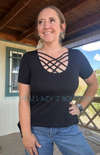 Black Criss Cross Top