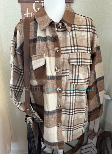 Brown Plaid Shacket