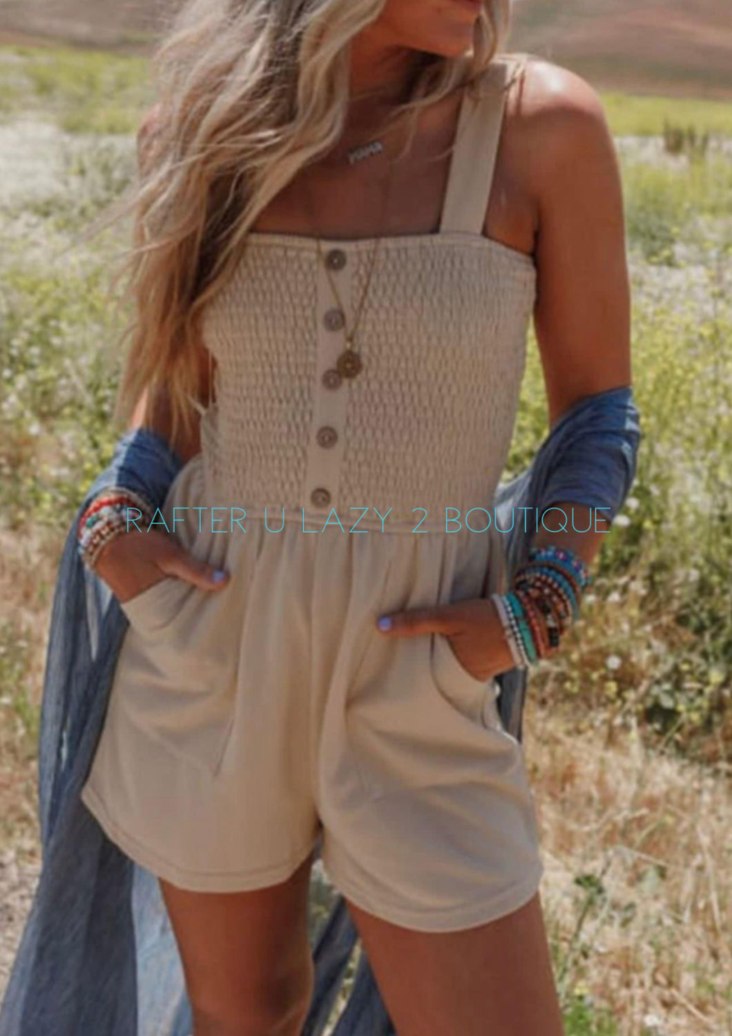 Beige Summer Romper