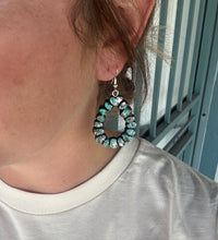 Turquoise Clay Hoop Earrings