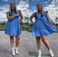 Chambray Ruffle Dress