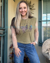 Mocha Mesh Floral Lace Top