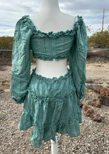 Teal Ruffle Detailed Dress