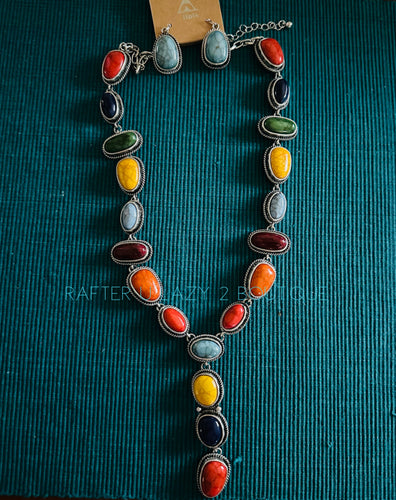Multicolored Stone Necklace