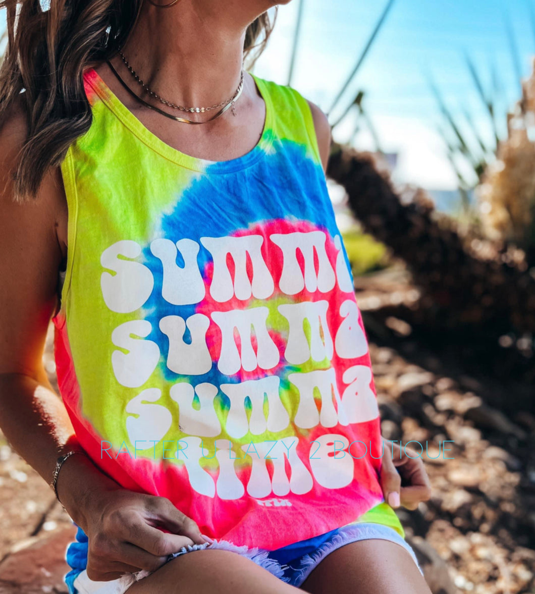 Summa Time Tiedye Tank