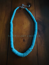 Turquoise Flat Stone Necklace