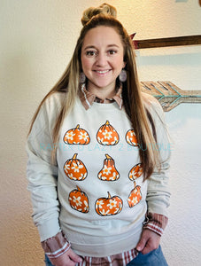 Daisy Pumpkin Cream Sweatshirt