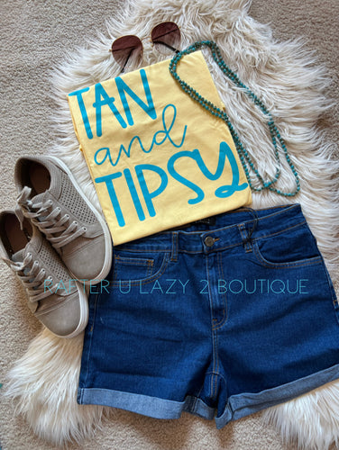 Tan & Tipsy Sunshine Yellow Tee