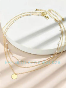 Gold & Pearls Necklace Set