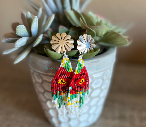 Rose Seed Bead Earrings