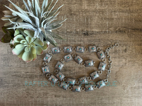 Small Rectangle Concho Belt