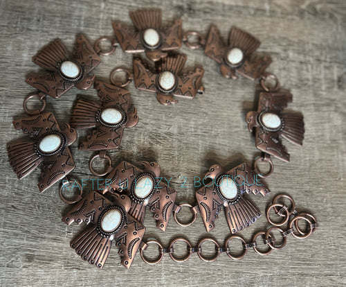 Bronze Thunderbird Concho Belt