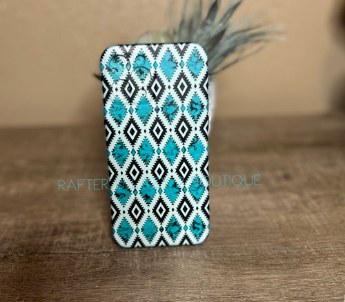 Turquoise Diamond iPhone Case