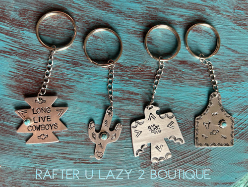 Handmade Stamped Keychains