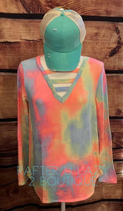 Tiedye Caged Top