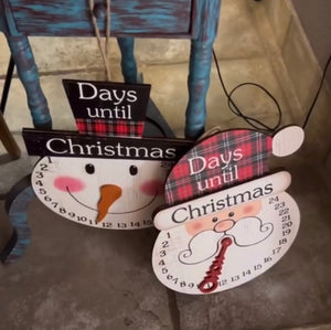Countdown to Christmas Wooden Signs