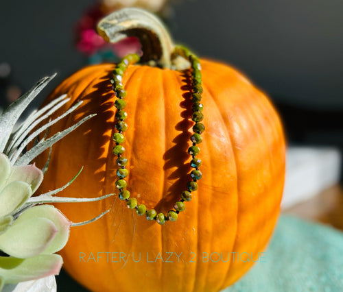 Green Crystal Bead Loose Choker