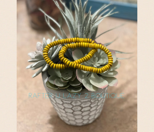 Mustard Howlite Gemstone Bracelet