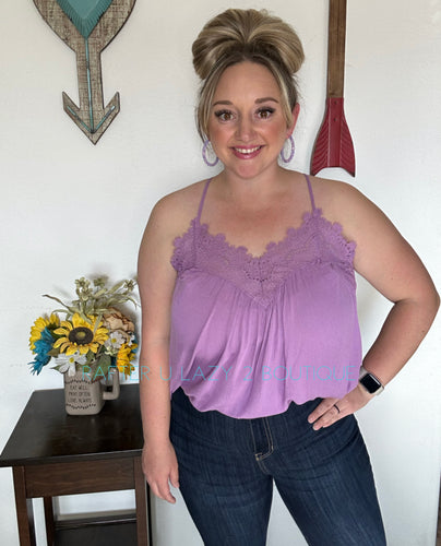 Purple Spring Lace Tank